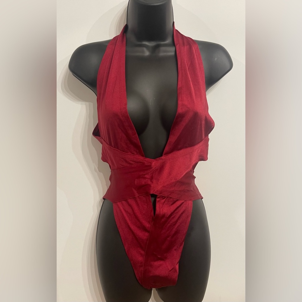 BURGUNDY BANDO ONE PIECE
